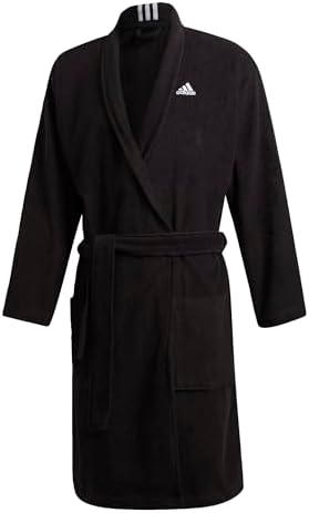 adidas Mixed Cotton Bathrobe, Black, L : Amazon.com.be: Fashion